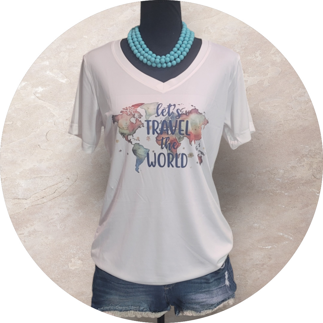 Vivid Voyages- "Let's Travel the World" Tee