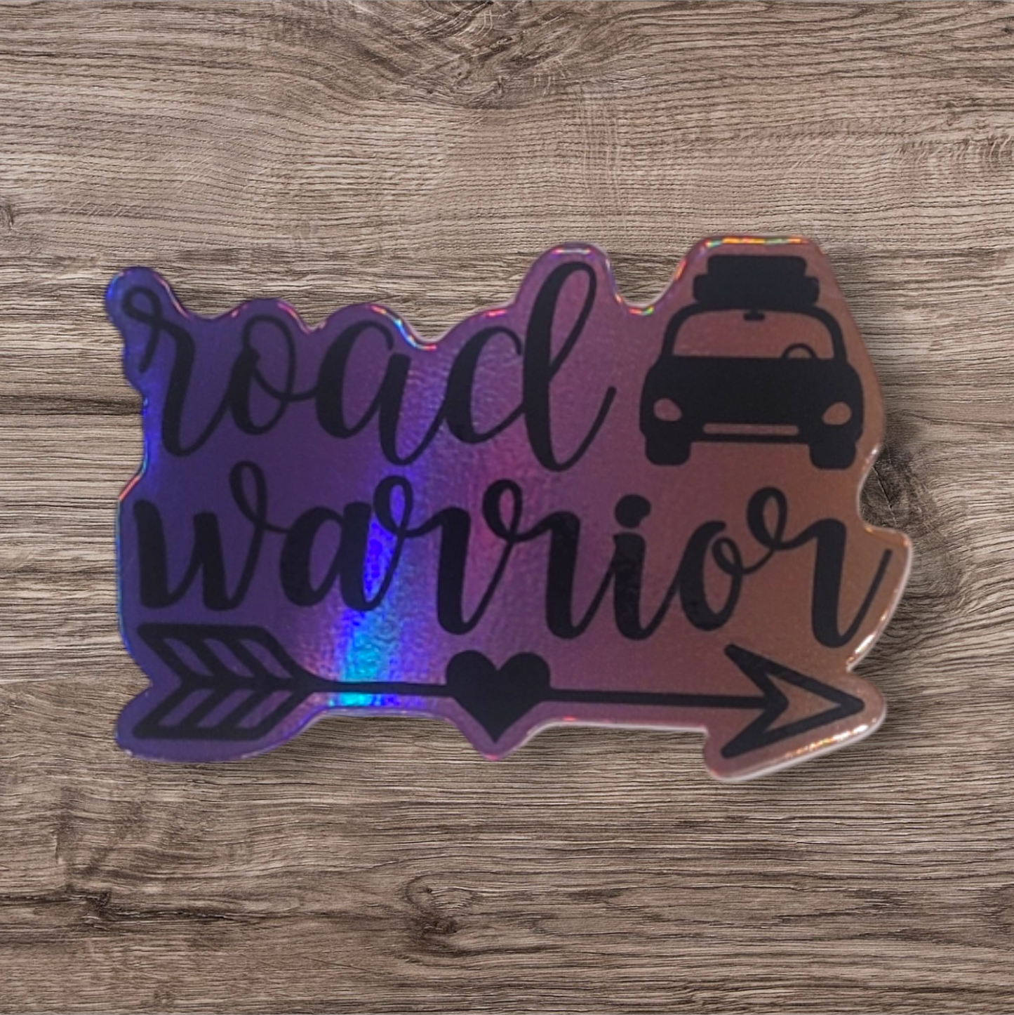 "Road Warrior" Iridescent Holographic Sticker